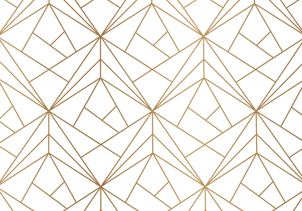 White & Gold Geometric